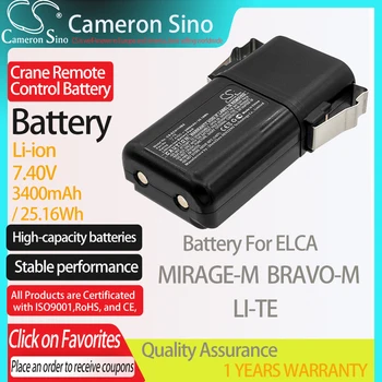 CameronSino Batérie pre ELCA MIRAGE-M BRAVO-M hodí ELCA LI-TE Žeriav na Diaľkové Ovládanie batérie 3400mAh/25.16 Wh 7.40 V Li-ion Čierna