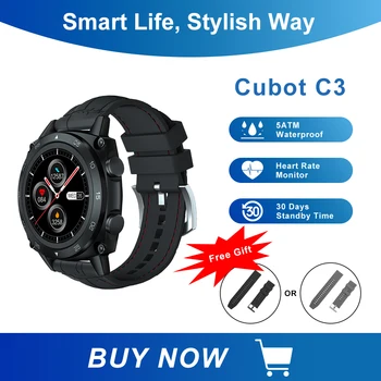 Cubot C3 SmartWatch Šport Srdcového rytmu Spánku Monitor 5ATM Nepremokavé Dotyk Fitness Tracker Smart Hodinky pre Mužov, Ženy Android IOS