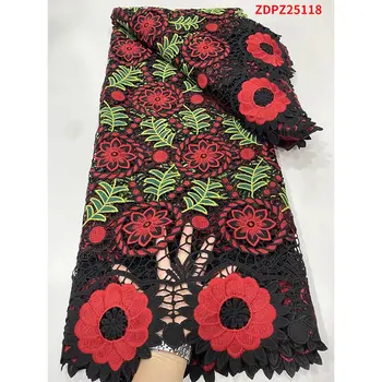 Francúzsky Ôk siete Čipky Textílie Africkej Nigérii Špeciálna Ponuka flitrami vo Vode rozpustné multicolor kvet Handričkou ZDPZ25118