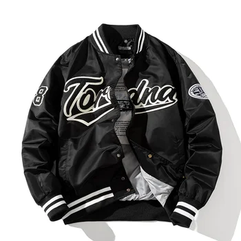 Hip Hop Baseball Jacket Muži Ženy Výšivky Bunda List Streetwear Bunda Módne Vintage Windbreaker Páry, Jar, Jeseň