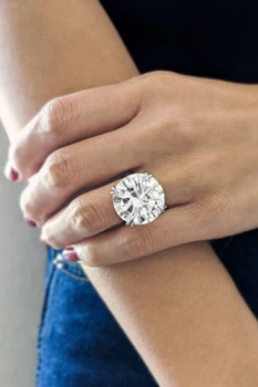 Kryštál Diamantu Zirconia lab Diamond 20 carat zásnubný prsteň