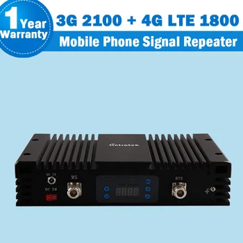 Mobilný Mobilný Telefón Signál Booster 3G WCDMA 2100MHz 4G LTE 1800MHz Dual Band DCS 1800 UMTS 2100 75dB Získať Celulárnej Zosilňovač S28