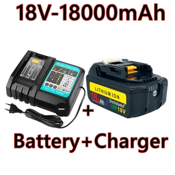 Nové 18 Volt nabíjateľná batéria 18000mah lítium-iónová batéria Makita bl1880 bl1860 bl1830 + 3A nabíjačka power nástroj batérie