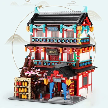 Nový Veľký Tang Architektúra Stavebné kamene, Tehly Tvorivé Starovekej Číne Mestá, Ulice, Hračky pre Deti Vianočné Darčeky
