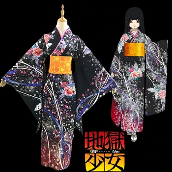 Vintage Anime Pôvodné Tradície Hodváb Yukata Šaty S Obi Japonský Štýl Ženy Kimono Šaty, Sexy Halloween Cosplay Kostýmy