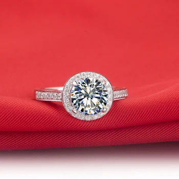 Vynikajúci 1CT Kvality Dôveryhodné Solid White Gold Zaručujú Vynikajúcu Diamantový Prsteň pre Ženy Zapojenie Romantické Šperky
