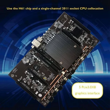 X79 H61 BTC Baník Doske LGA 2011 Podpory 3060 3070 3080 Grafická Karta s E5 2603 CPU+RECC 4G DDR3 RAM+Ventilátor