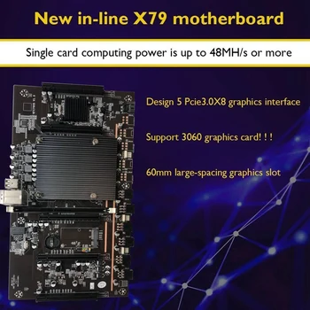 X79 H61 BTC Ťažba Doska s E5-2620 2011 CPU+RECC 8G DDR3 Pamäť+120 G SSD Podporu 3060 3080 Grafická Karta
